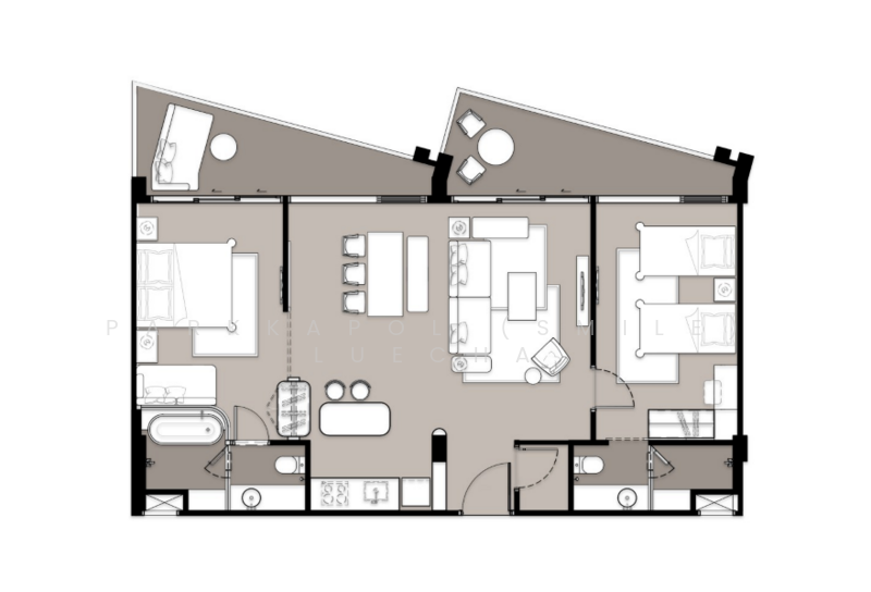 InterContinental Residences Hua Hin, Prachuap Khiri Khan, Hua Hin 71 Alley, Hua Hin, Hua Hin, Prachuap Khiri Khan, 2 Bedrooms, 103 sqm, Condo For Rent, by Parkkapol (Smile) Luecha, 60254402 - DDproperty.com