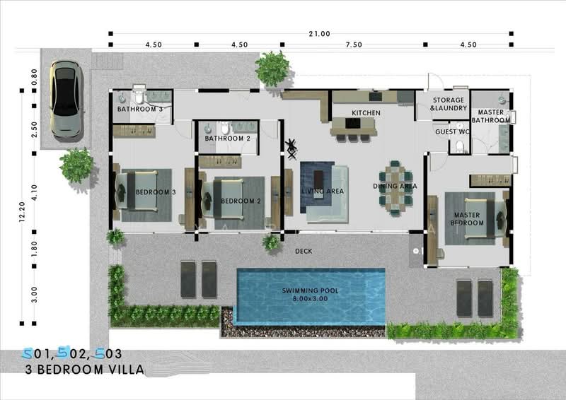 Seaview & Tropical Pool Villa for Sale or Rent – Maenam 2, Surat Thani, Mae Nam, Ko Samui, Surat Thani, 3 Bedrooms, 280 sqm, Villa For Rent, by Thanya Pimonpat, 60255144 - DDproperty.com