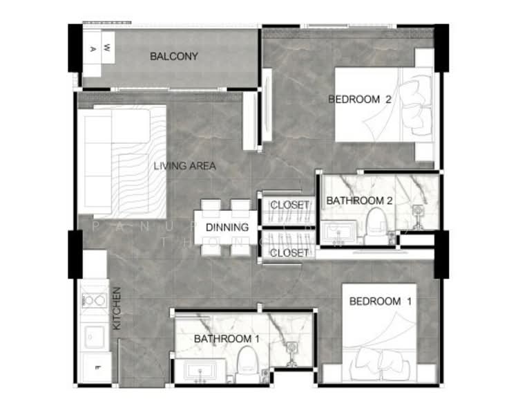 The Coral Pattaya, Chon Buri (Pattaya), Na Kloe, Bang Lamung (Pattaya), Chon Buri (Pattaya), 2 Bedrooms, 55 sqm, Condo For Sale, by Panupan (Bond) Thongpan, 60255226 - DDproperty.com