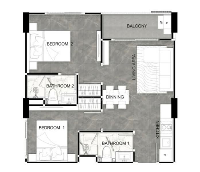 The Coral Pattaya, Chon Buri (Pattaya), Na Kloe, Bang Lamung (Pattaya), Chon Buri (Pattaya), 2 Bedrooms, 55 sqm, Condo For Sale, by Panupan (Bond) Thongpan, 60255226 - DDproperty.com