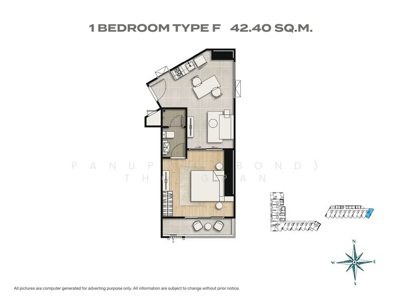 SKYPARK Lucean Jomtien Pattaya, Chon Buri (Pattaya), 66 Moo 12, Nong Pru, Bang Lamung (Pattaya), Chon Buri (Pattaya), 1 Bedroom, 41 sqm, Condo For Sale, by Panupan (Bond) Thongpan, 60255358 - DDproperty.com