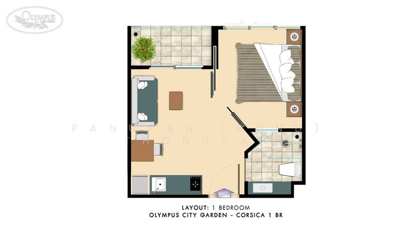 Olympus City Garden, Chon Buri (Pattaya), Soi Kho Pai 4, Nong Pru, Bang Lamung (Pattaya), Chon Buri (Pattaya), 1 Bedroom, 43 sqm, Condo For Sale, by Panupan (Bond) Thongpan, 60255378 - DDproperty.com