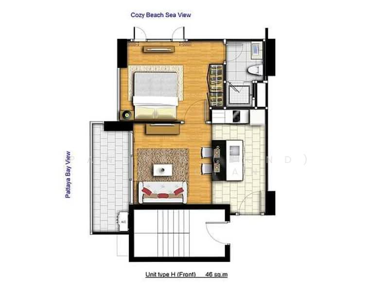 The Peak Towers, Chon Buri (Pattaya), Kasetsin 9, Nong Pru, Bang Lamung (Pattaya), Chon Buri (Pattaya), 1 Bedroom, 43 sqm, Condo For Sale, by Panupan (Bond) Thongpan, 60255393 - DDproperty.com