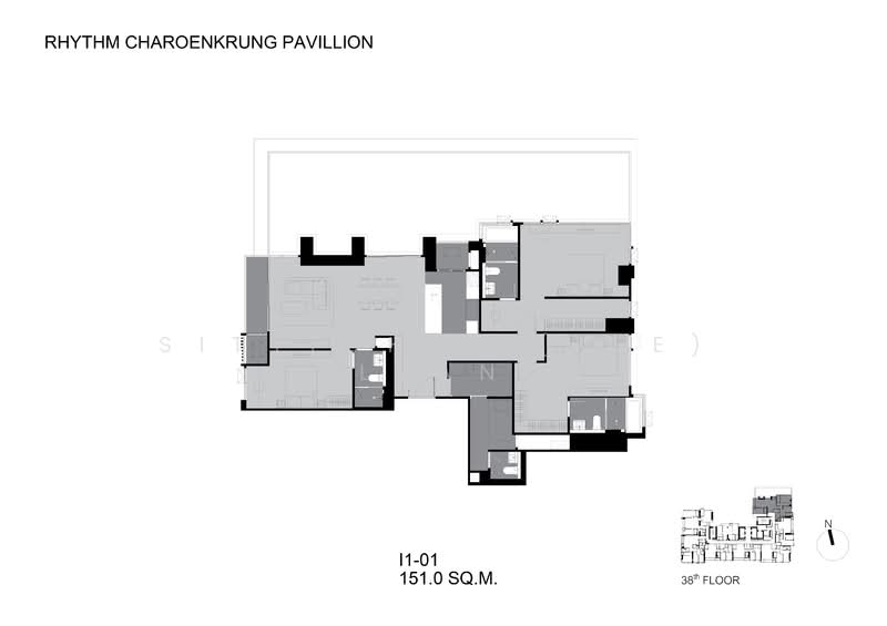 Rhythm Charoenkrung Pavillion, Bangkok, Charoenkrung Road, Wat Prayakrai, Bang Kho Laem, Bangkok, 3 Bedrooms, 134 sqm, Condo For Sale, by Sittichai (Ice) Tulyanon, 60255839 - DDproperty.com