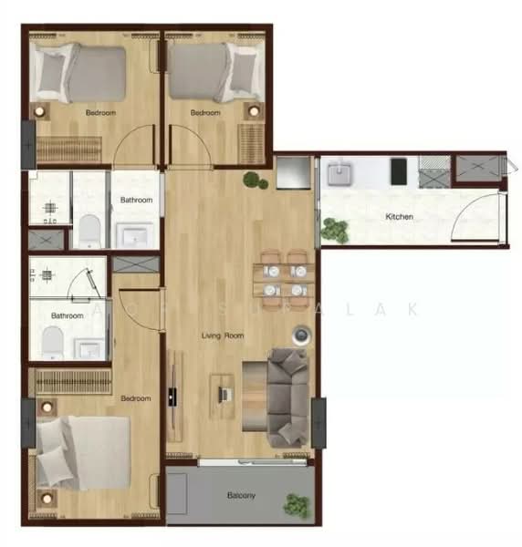 Regal Srinakarin 40, Bangkok, Soi Supapong 3 Yak 8 Srinakarin Road, Nong Bon, Prawet, Bangkok, 3 Bedrooms, 54 sqm, Condo For Sale, by Sittichai (Ice) Tulyanon, 60256143 - DDproperty.com