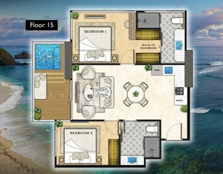 The Riviera California, Chon Buri (Pattaya), Nong Pru, Bang Lamung (Pattaya), Chon Buri (Pattaya), 2 Bedrooms, 61 sqm, Condo For Sale, by Panupan (Bond) Thongpan, 60256256 - DDproperty.com