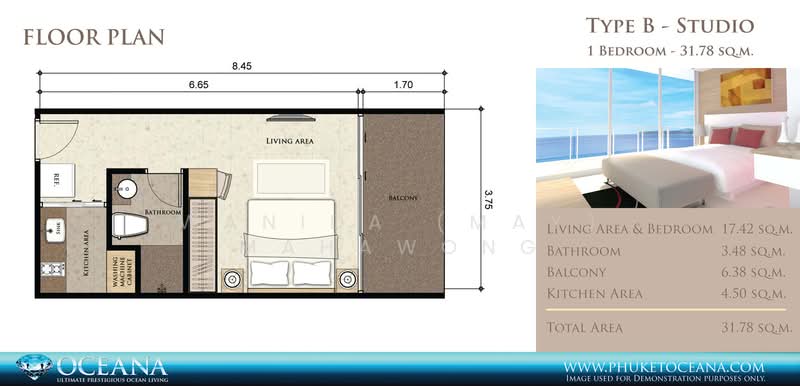 Oceana Resort Kamala, Phuket, 199 Moo 6, Kammala, Kathu, Phuket, Studio, 33 sqm, Condo For Sale, by Wanida (May) Mahawong, 60256818 - DDproperty.com