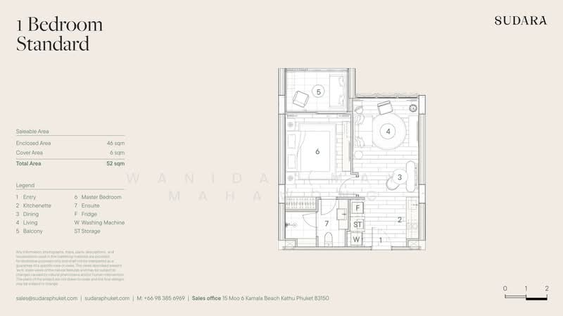 Sudara Residences, Phuket, Soi Cherngtalay 14, Choeng Thale, Thalang, Phuket, 1 Bedroom, 52 sqm, Condo For Sale, by Wanida (May) Mahawong, 60256873 - DDproperty.com