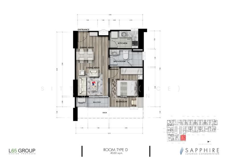 Sapphire Luxurious Condominium Rama III, Bangkok, 837 Rama III Road, Bang Pong Pang, Yan Nawa, Bangkok, 1 Bedroom, 34 sqm, Condo For Sale, by Sittichai (Ice) Tulyanon, 60257234 - DDproperty.com