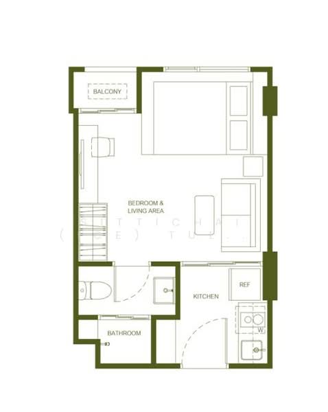 The Base Ratchada 19, Bangkok, Din Daeng, Din Daeng, Bangkok, 1 Bedroom, 25 sqm, Condo For Sale, by Sittichai (Ice) Tulyanon, 60257290 - DDproperty.com