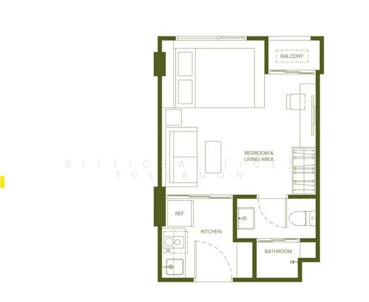 The Base Ratchada 19, Bangkok, Din Daeng, Din Daeng, Bangkok, 1 Bedroom, 25 sqm, Condo For Sale, by Sittichai (Ice) Tulyanon, 60257290 - DDproperty.com