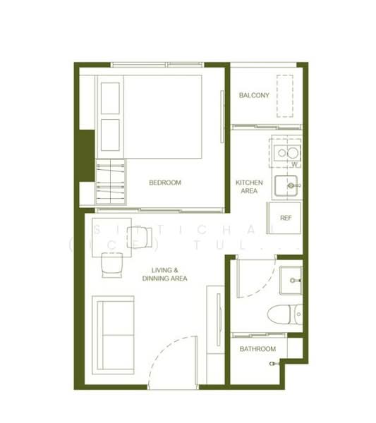 The Base Ratchada 19, Bangkok, Din Daeng, Din Daeng, Bangkok, 1 Bedroom, 25 sqm, Condo For Sale, by Sittichai (Ice) Tulyanon, 60257290 - DDproperty.com