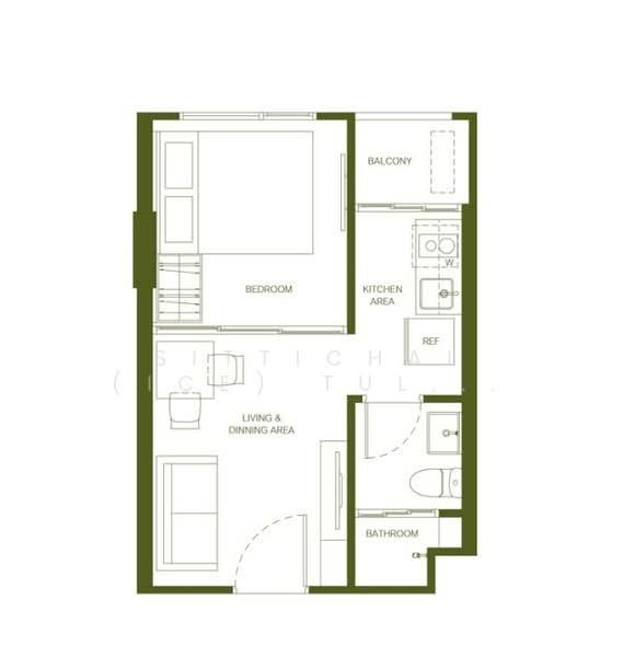 The Base Ratchada 19, Bangkok, Din Daeng, Din Daeng, Bangkok, 1 Bedroom, 25 sqm, Condo For Sale, by Sittichai (Ice) Tulyanon, 60257290 - DDproperty.com