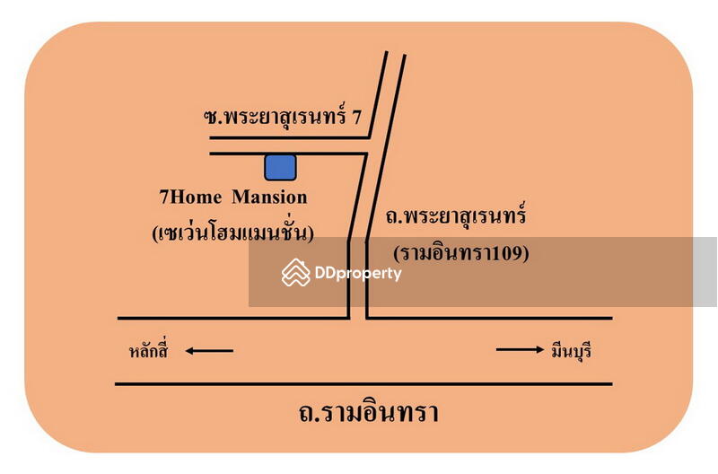 For Rent - Seven Home Mansion Ram Intra 109, Bangkok