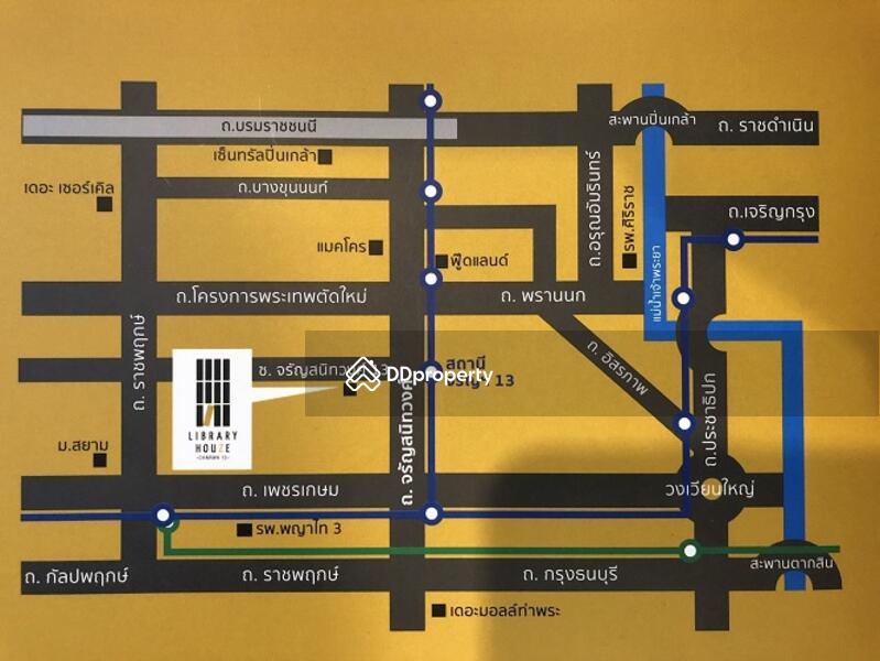 Library Houze Charan, Bangkok, 1137 Soi Charan Sanitwong 13, Charan Sanitwong Road, Wat Tha Pra, Bangkok Yai, Bangkok, 1 Bedroom, 32 sqm, Condo For Rent, by wirattanun leemakul Mew, 6250428 - DDproperty.com