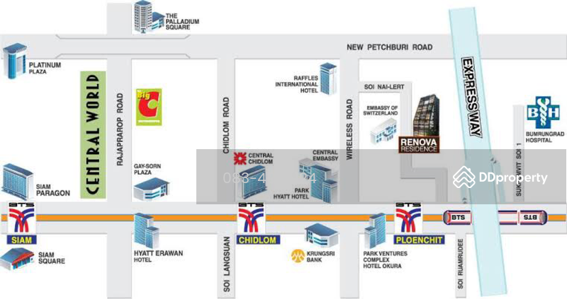 ขาย - Renova Residence Chidlom : เรโนวา เรสซิเด้นซ์ ชิดลม, กรุงเทพ