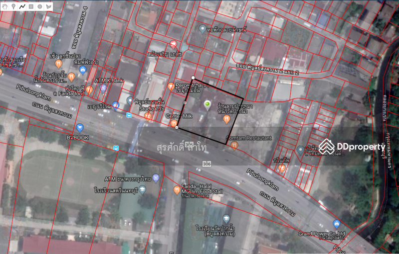 For Sale - Nonthaburi Urban community Land 420sqw.Width 40 meters on Pibulsongkram road Sale 100 million Baht, Nonthaburi