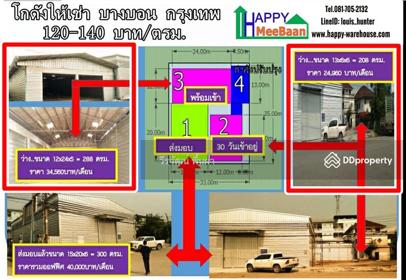 For Rent - warehouse for rent eakachai bangbon, Bangkok