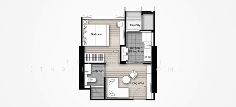 Whizdom Connect Sukhumvit, Bangkok, 1 Soi Piyibut 1, Sukhumvit Road, Bang Na, Bang Na, Bangkok, 1 Bedroom, 29 sqm, Condo For Rent, by The Estate(Thailand)  Limited, 7845878 - DDproperty.com