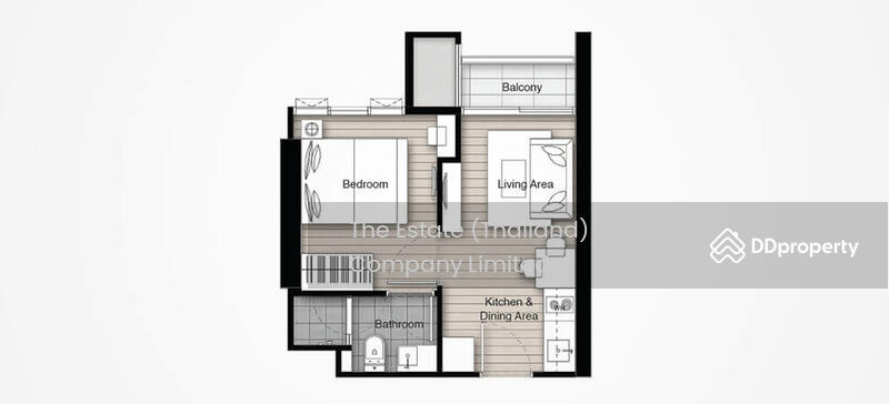 Whizdom Connect Sukhumvit, Bangkok, 1 Soi Piyibut 1, Sukhumvit Road, Bang Na, Bangkok, 1 Bedroom, 27 sqm, Condo For Rent, by The Estate(Thailand) Limited, 8037366 - DDproperty.com