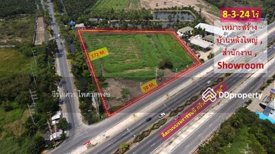 ขาย - ขาย ที่ดิน ต.ขุนแก้ว จ.นครปฐม ติดถนนบรมราชชนนี กว้าง 10 เลน เนื้อที่ 8 ไร่, นครปฐม