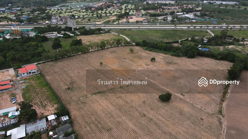 ขายที่ดิน ใกล้หาดพัทยา #เลียบถนน Motorway อ.บางละมุง จ.ชลบุรี (เหมาะสร้างหมู่บ้านจัดสรร) 13-0-96 ไร่