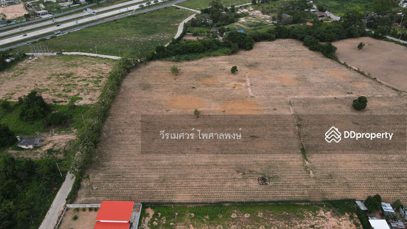 ขายที่ดิน ใกล้หาดพัทยา #เลียบถนน Motorway อ.บางละมุง จ.ชลบุรี (เหมาะสร้างหมู่บ้านจัดสรร) 13-0-96 ไร่