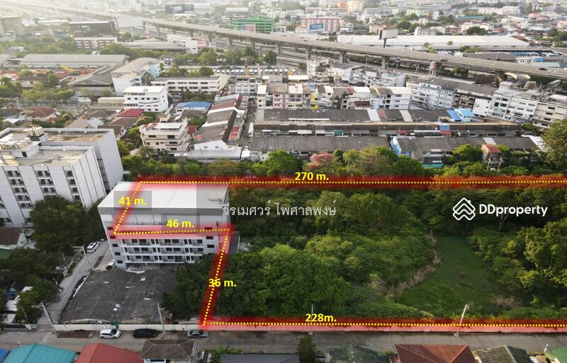 ขายที่ดิน ติดถนนบางนา-ตราด #ใกล้ BITEC บางนา (สร้างตึกสูงได้) 12-0-10.8 ไร่ 