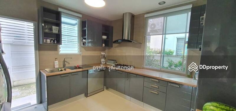 Kitchen with dishwasher, gas stove and hob hood
