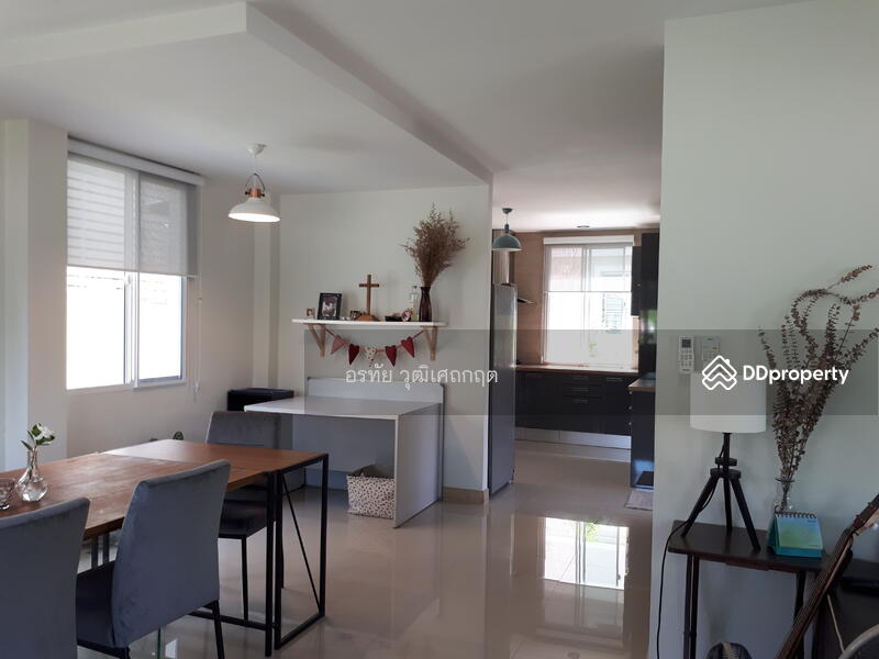 View from dining room to kitchen