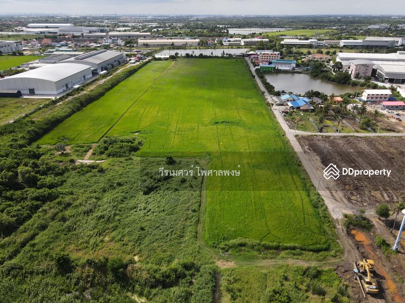 ขายถูก ที่ดินเส้นบางนา-ตราด ต.บางเสาธง จ.สมุทรปราการ (ผังสีม่วง : Zone อุตสาหกรรม) 35 ไร่ 