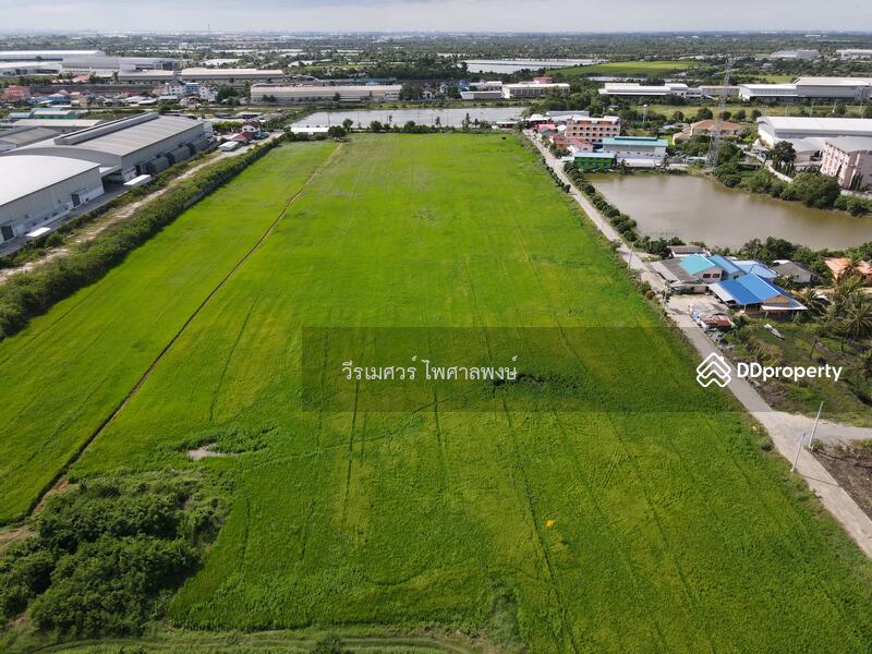 ขายถูก ที่ดินเส้นบางนา-ตราด ต.บางเสาธง จ.สมุทรปราการ (ผังสีม่วง : Zone อุตสาหกรรม) 35 ไร่ 