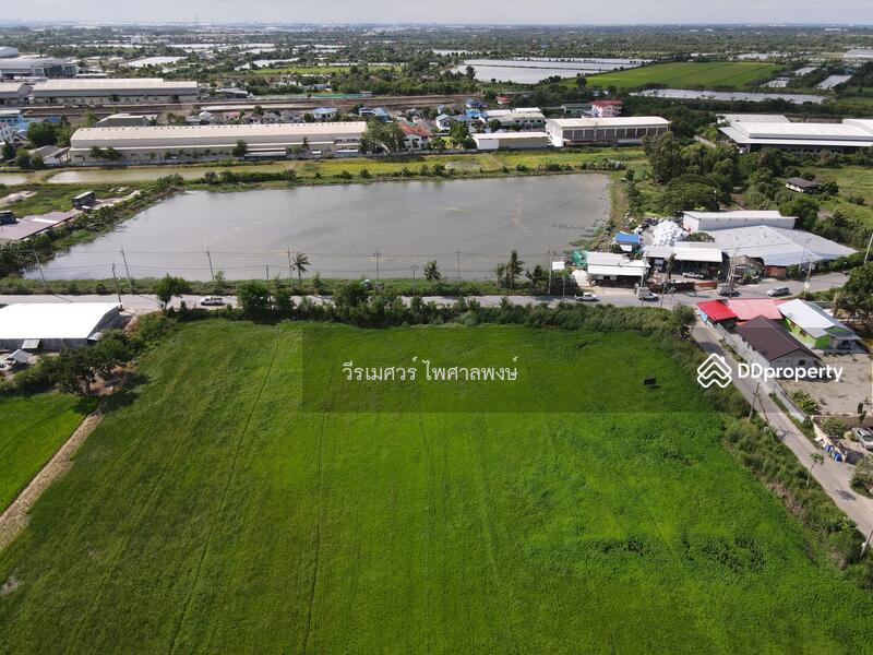 ขายถูก ที่ดินเส้นบางนา-ตราด ต.บางเสาธง จ.สมุทรปราการ (ผังสีม่วง : Zone อุตสาหกรรม) 35 ไร่ 
