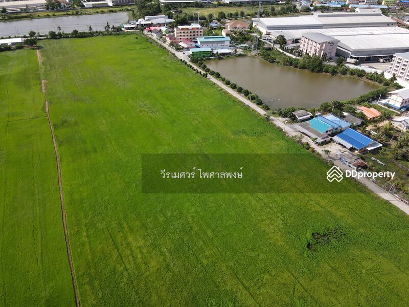 ขายถูก ที่ดินเส้นบางนา-ตราด ต.บางเสาธง จ.สมุทรปราการ (ผังสีม่วง : Zone อุตสาหกรรม) 35 ไร่ 