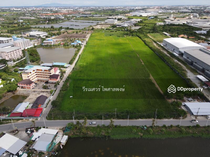 ขายถูก ที่ดินเส้นบางนา-ตราด ต.บางเสาธง จ.สมุทรปราการ (ผังสีม่วง : Zone อุตสาหกรรม) 35 ไร่ 