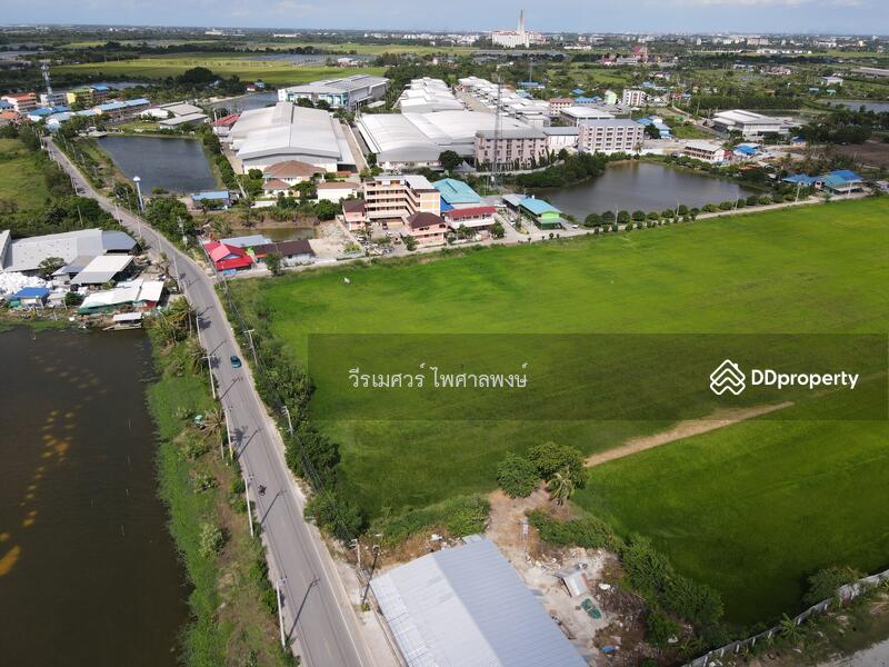 ขายถูก ที่ดินเส้นบางนา-ตราด ต.บางเสาธง จ.สมุทรปราการ (ผังสีม่วง : Zone อุตสาหกรรม) 35 ไร่ 