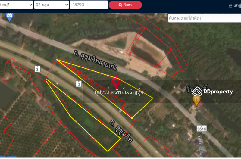 For Sale - ที่ดินเปล่า ต.บ่อ อ.ขลุง จ.จันทบุรี ติดถนนสุุุขุมวิท, Chanthaburi