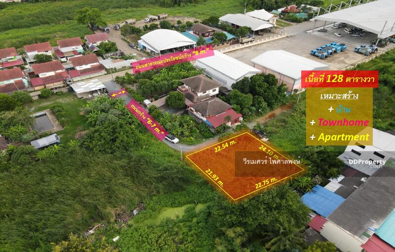 ขายถูก! ที่ดินบางใหญ่ ซอยวัดลาดปลาดุก—ใกล้เทศบาลเมืองบางรักพัฒนา เนื้อที่ 128 ตร.ว. 