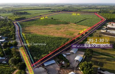 ขาย - ขาย ที่ดิน EEC สร้างโรงงาน ถนน 331 จ.ชลบุรี (Zone พัฒนาอุตสาหกรรม) เนื้อที่ 95 ไร่, ชลบุรี