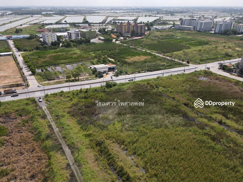 ขายที่ดิน หน้า ม.ABAC บางนา – ถนนบางนา-ตราด กม.26 (เหมาะสร้างบ้านจัดสรร + Condo) 5-0-87 ไร่ 