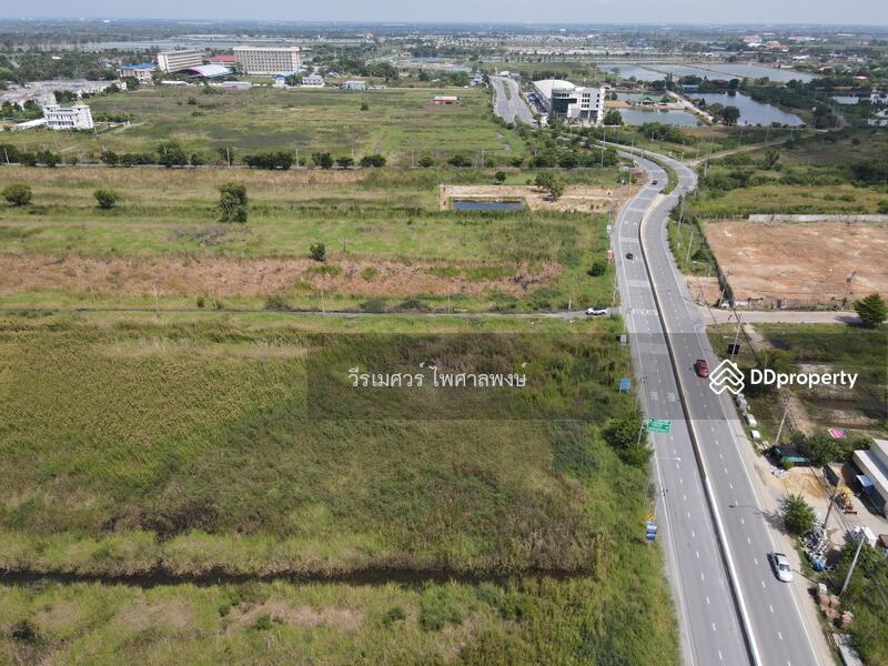 ขายที่ดิน หน้า ม.ABAC บางนา – ถนนบางนา-ตราด กม.26 (เหมาะสร้างบ้านจัดสรร + Condo) 5-0-87 ไร่ 