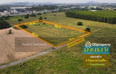 ขาย - ขาย ที่ดิน ศรีราชา ถนนชุมชนหนองปรือ จ.ชลบุรี 12-0-15.1 ไร่ ใกล้นิคมปิ่นทอง 1 และ 2, ชลบุรี