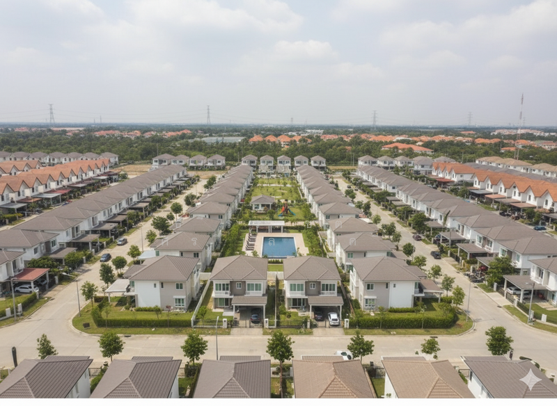 ภาพจำลอง บ้านจัดสรร บนที่ดิน