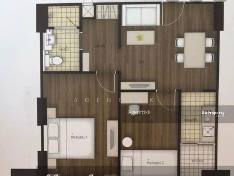 Chewathai Ratchaprarop, Bangkok, 51 Rajaprarop Road, Makkasan, Ratchathewi, Bangkok, 2 Bedrooms, 56 sqm, Condo For Rent, by Agentbkk, 9830846 - DDproperty.com