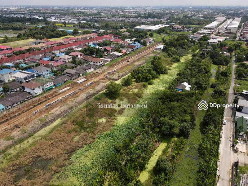 ขายที่ดิน สายไหม-วัชรพล-เพิ่มสิน-ออเงิน (เหมาะทำหมู่บ้านจัดสรร + คลังสินค้า) 16-2-64 ไร่