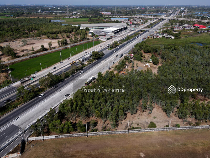 ขายถูกที่สุด! ที่ดินปทุมธานี ติดถนนกาญจนาภิเษก-กว้าง 12 เลน (เหมาะทำ คลังสินค้า + ปั๊มน้ำมัน + โรงงา