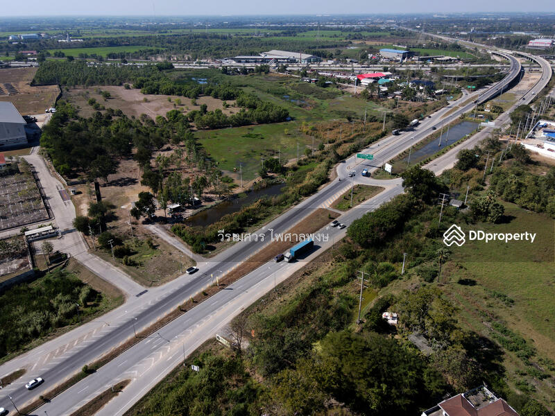 ขายถูกที่สุด! ที่ดินปทุมธานี ติดถนนกาญจนาภิเษก-กว้าง 12 เลน (เหมาะทำ คลังสินค้า + ปั๊มน้ำมัน + โรงงา