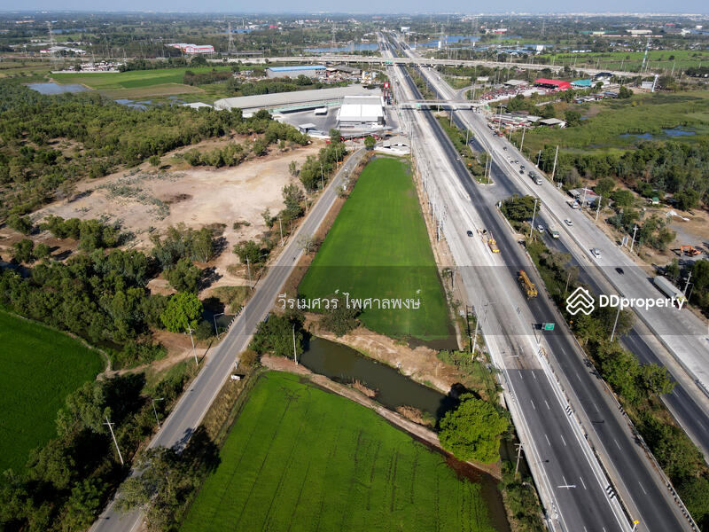 ขายถูกที่สุด! ที่ดินปทุมธานี ติดถนนกาญจนาภิเษก-กว้าง 12 เลน (เหมาะทำ คลังสินค้า + โรงงาน + โครงการจั