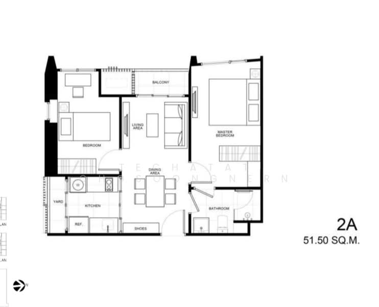 The Line Phahon-Pradipat, Bangkok, 21 Pradiphat Road, Samsen Nai, Phaya Thai, Bangkok, 2 Bedrooms, 53 sqm, Condo For Sale, by Techatat Chosoongnern, 9995815 - DDproperty.com