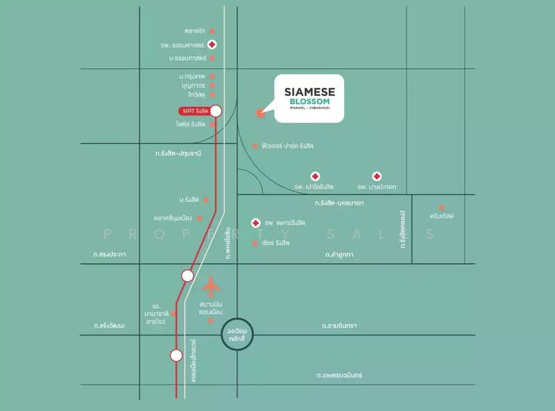 Siamese Blossom Phahol-Vibhavadi : ไซมิส บลอสซั่ม พหลฯ–วิภาวดี, ปทุมธานี, Phahonyothin Road, คลองหนึ่ง, คลองหลวง, ปทุมธานี, , บ้านเดี่ยว ขาย, โดย Property Sales, 11242850 - DDproperty.com